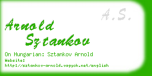 arnold sztankov business card